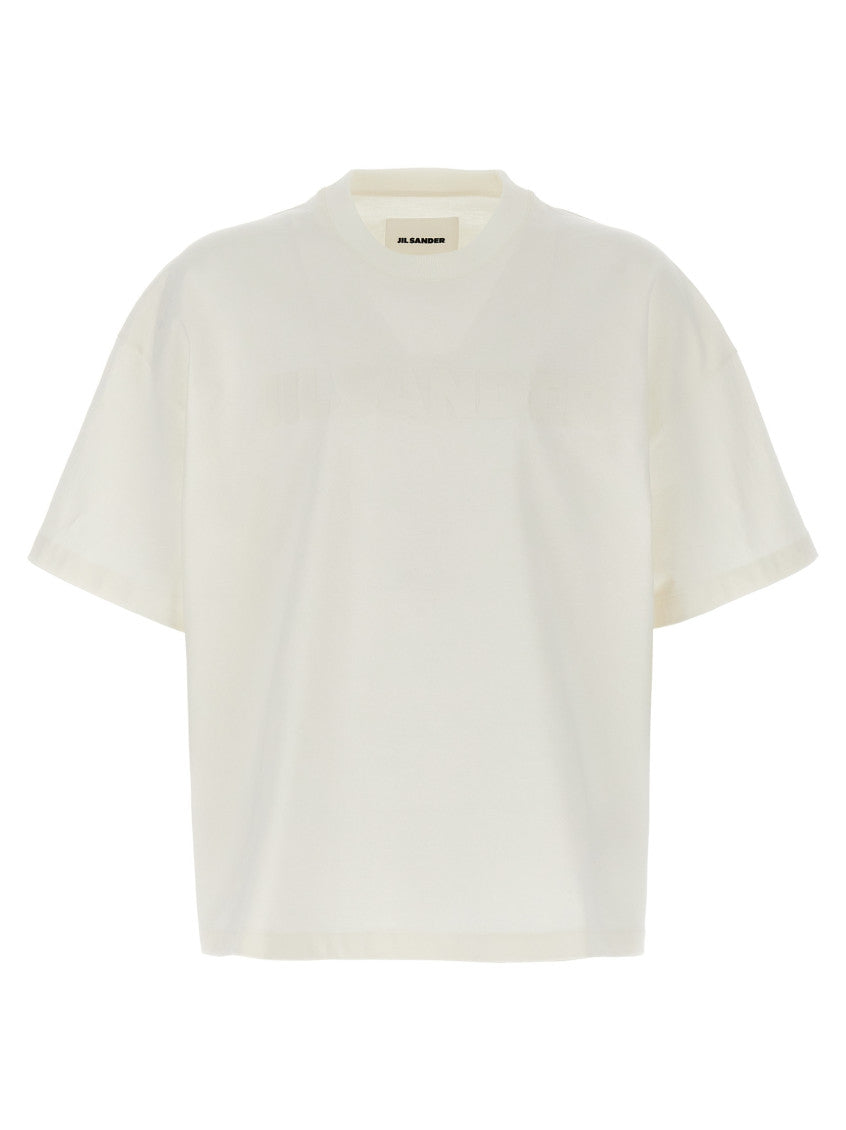 White Embroidered Logo T-Shirt 1
