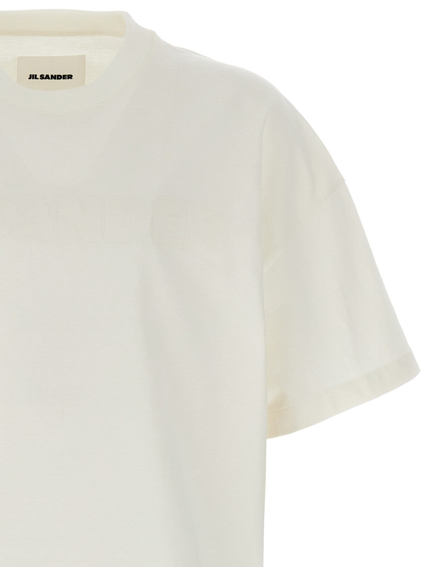 White Embroidered Logo T-Shirt 3