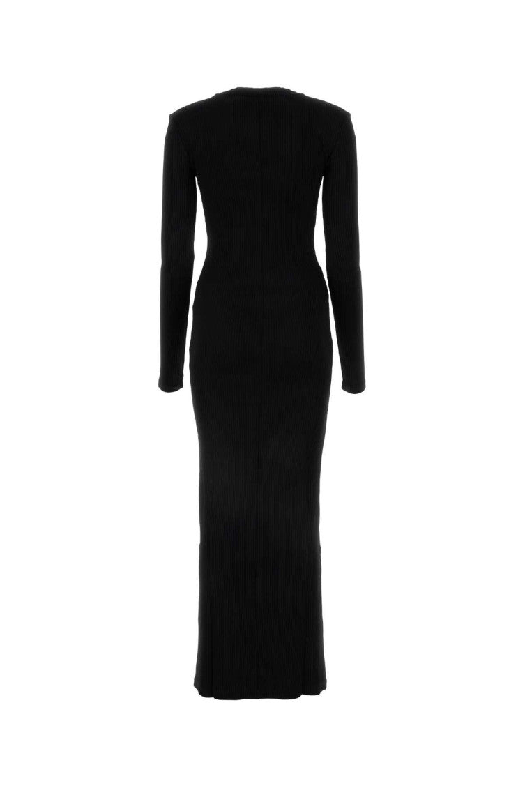 Black stretch viscose dress 2