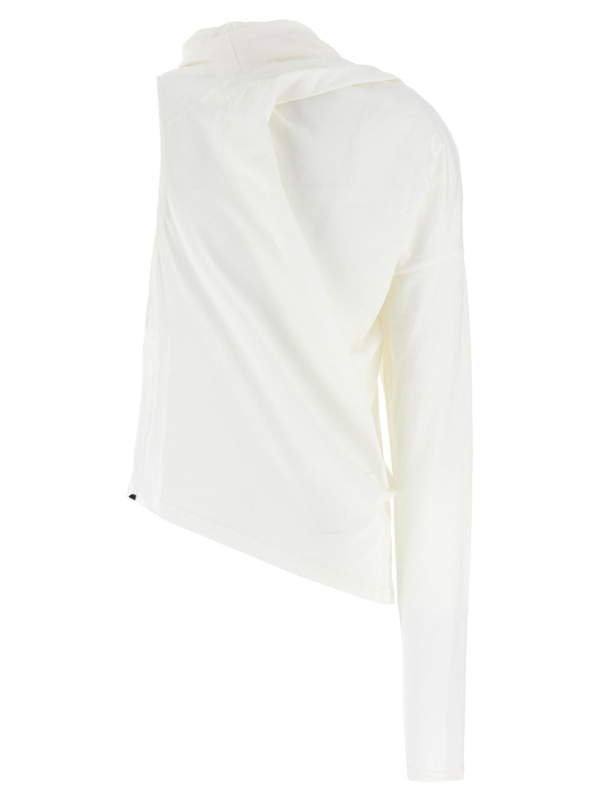 White Asymmetries Off The Shoulder T-shirt 2