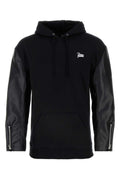 Black Embroidered Logo Hoodie 1