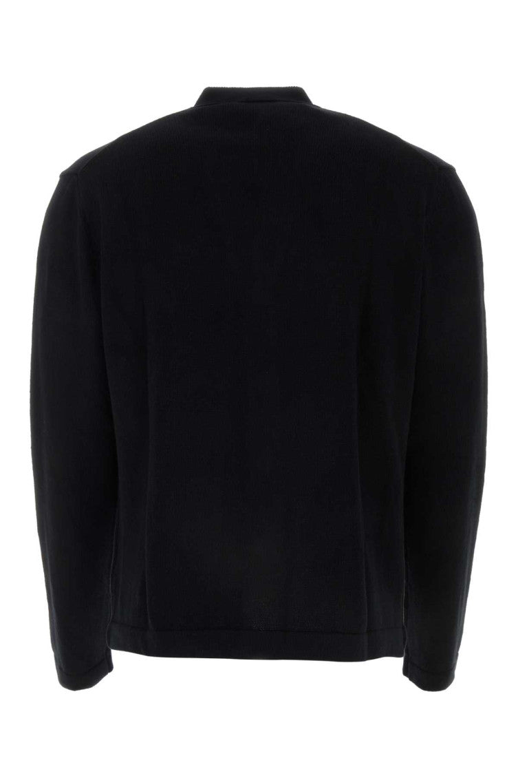 Black Embroidered Logo Cardigan 2