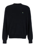 Black Embroidered Logo Sweater 1