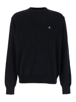 Black Embroidered Logo Sweater 1