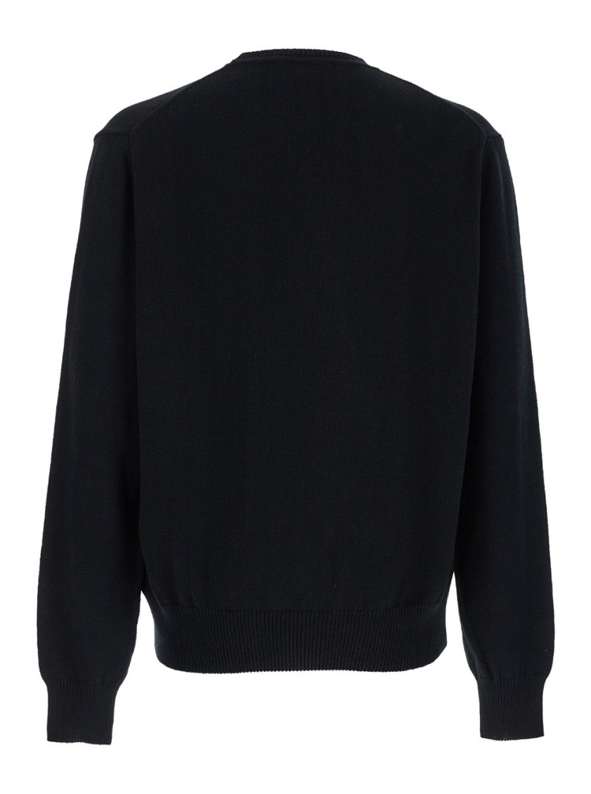 Black Embroidered Logo Sweater 2