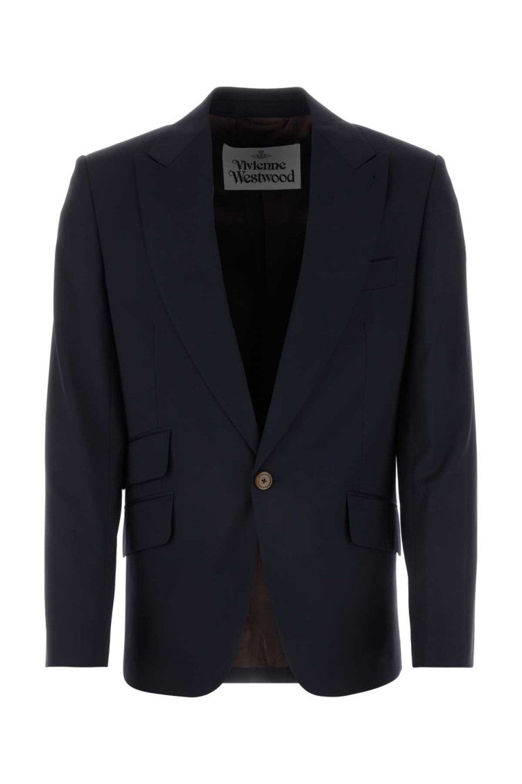 Navy Blue Single Breasted Blazer 1