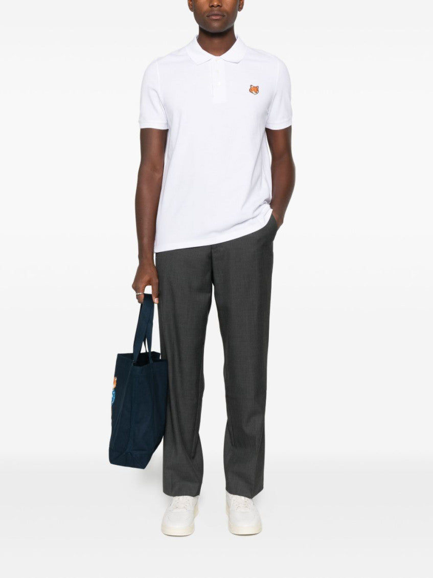 White Fox Head Polo Shirt 4