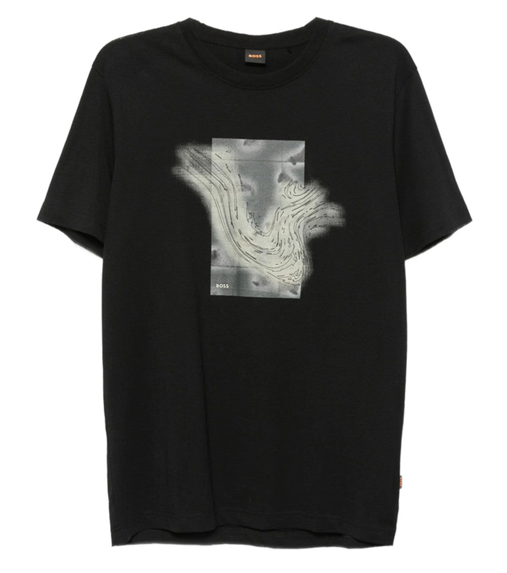 Black Graphic Print T-Shirt 1
