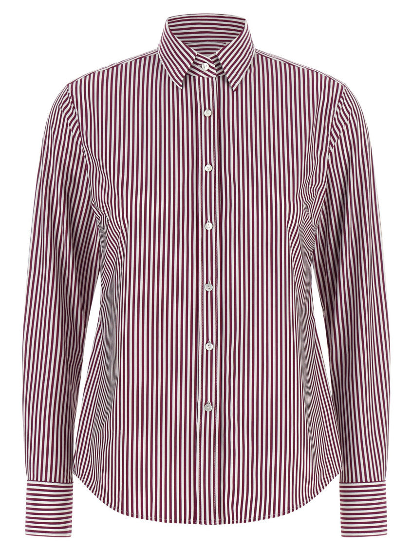 Maroon Tailored Stripes Shirt 1