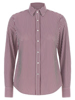 Maroon Tailored Stripes Shirt 1