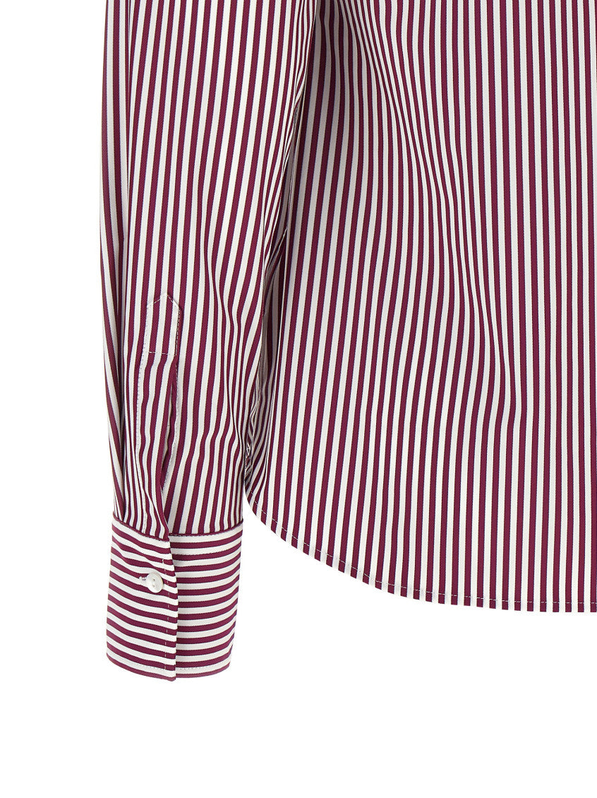 Maroon Tailored Stripes Shirt 4