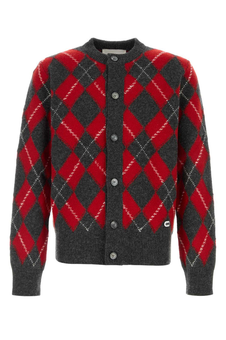 Multicolor Checks Crew Neck Cardigan 1