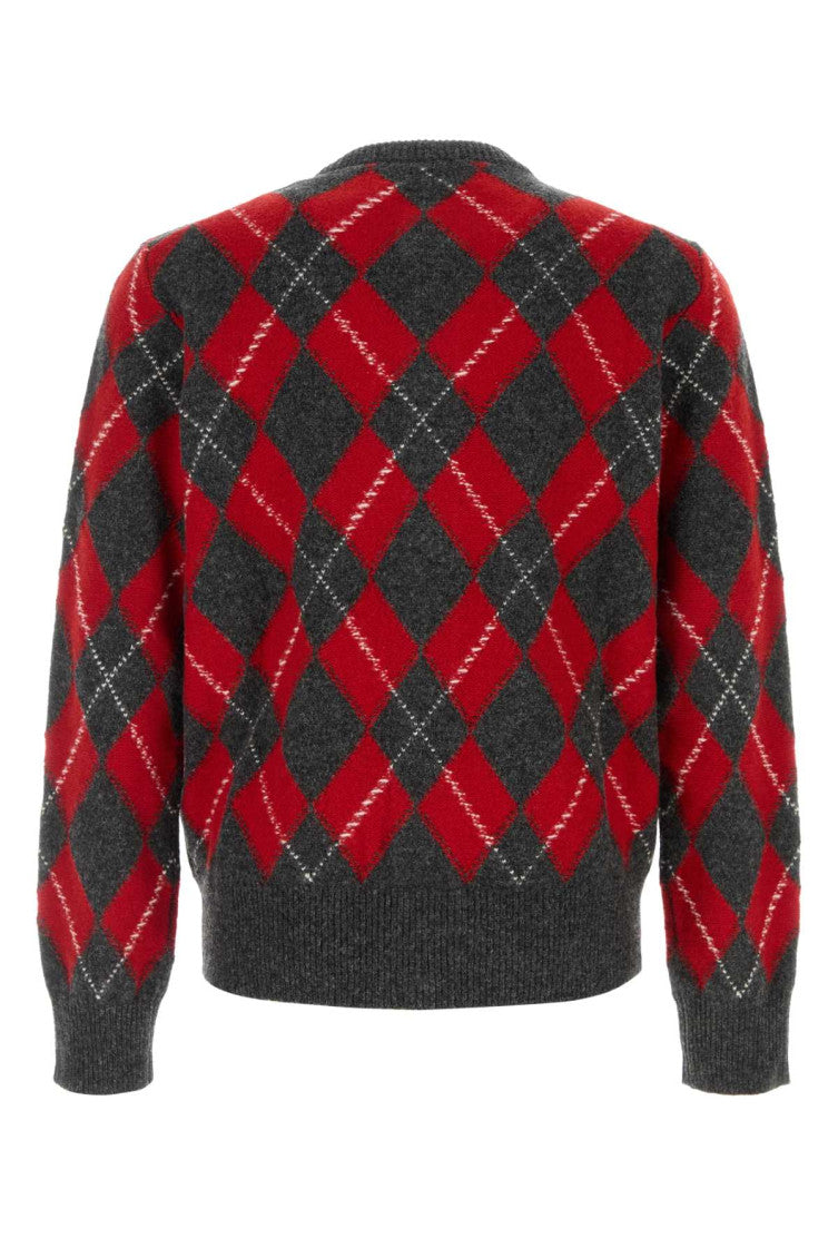 Multicolor Checks Crew Neck Cardigan 2