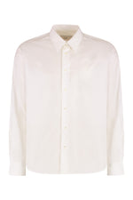White Regular Embroidered Shirt 1