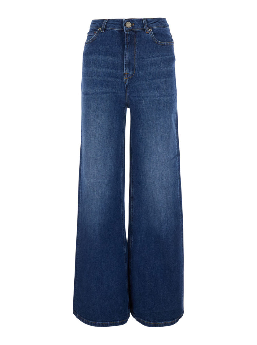 Blue Relaxed High Rise Jeans 1