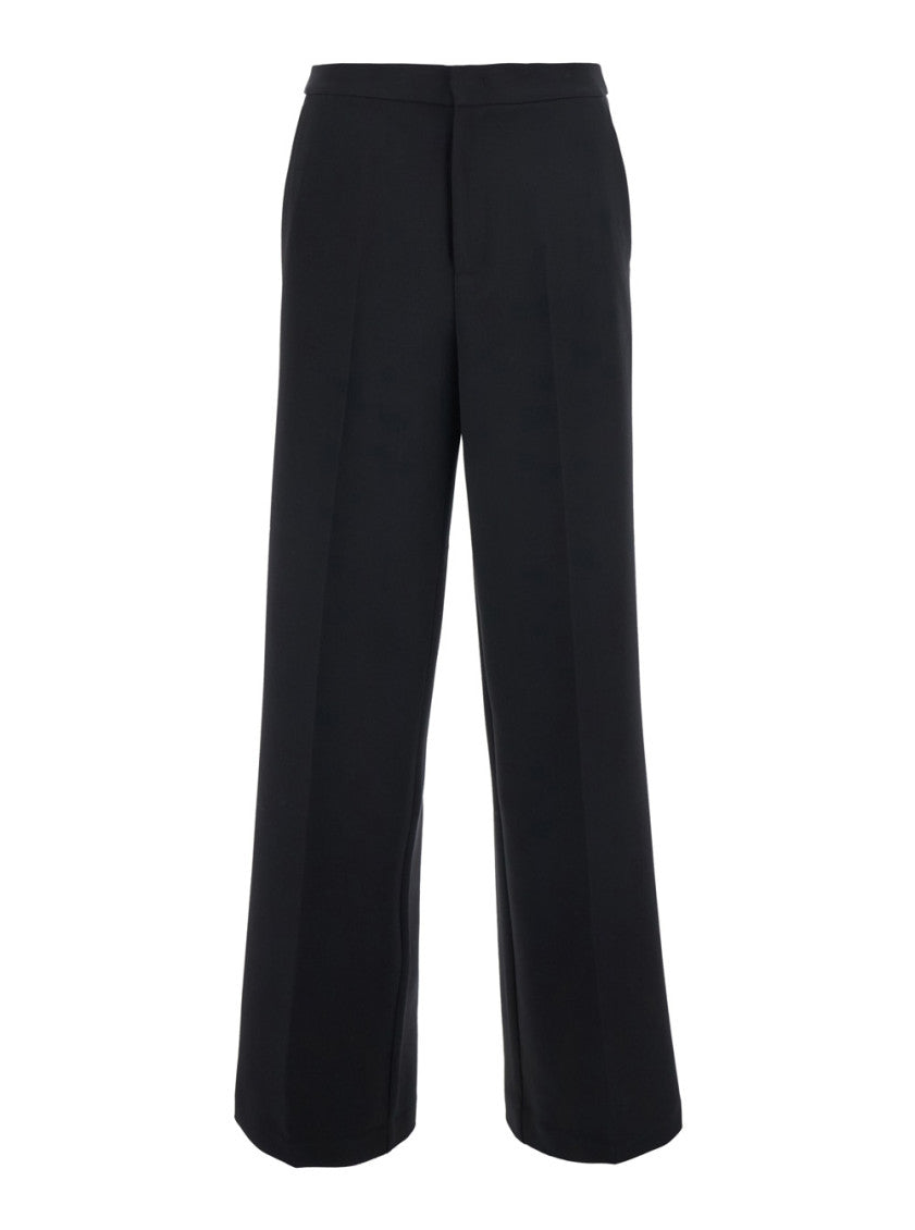 Black Regular Flat Front Pant 1