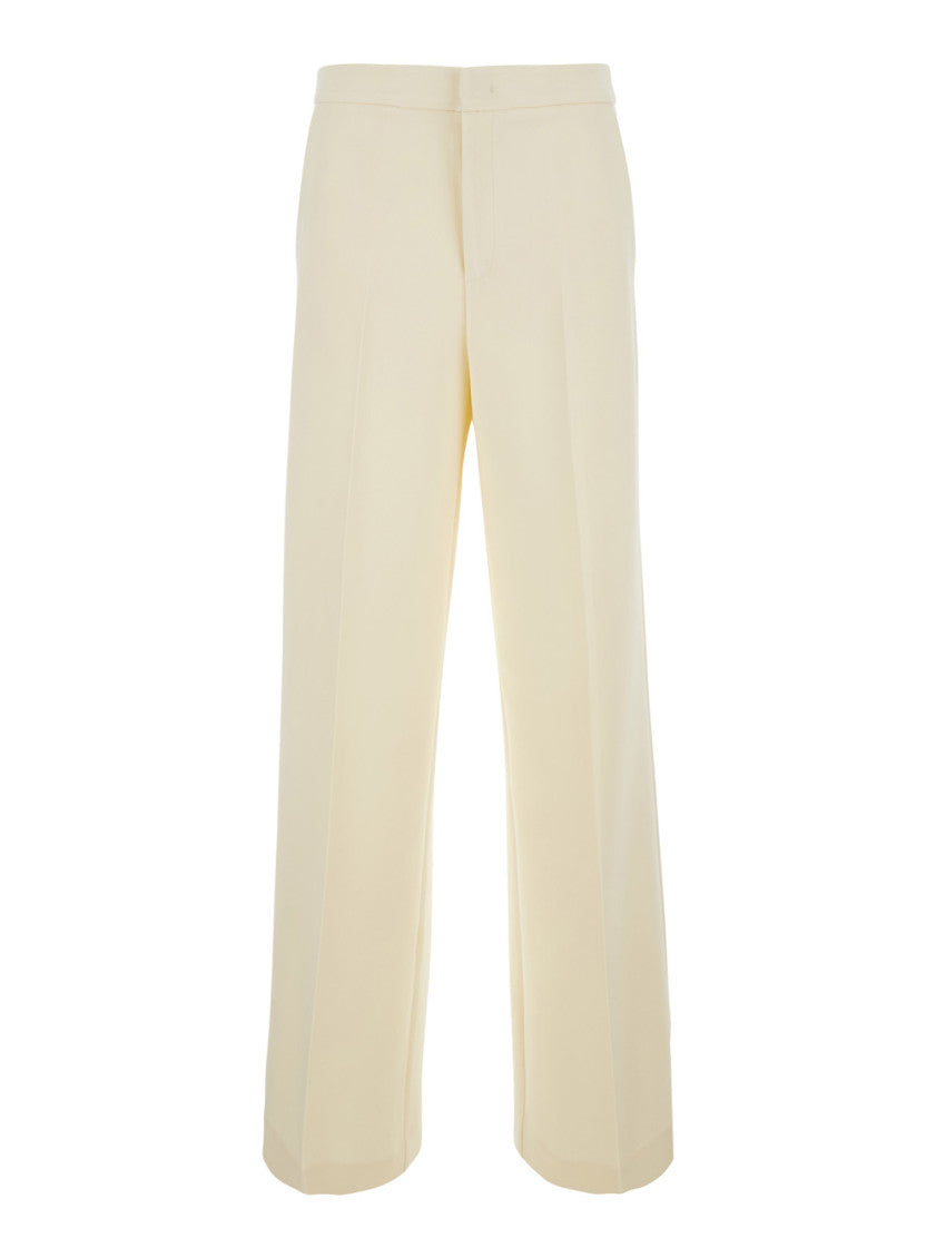Off White Tailored Flat Front Pant 1