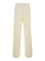 Off White Tailored Flat Front Pant 1