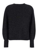 Black Knitted Crew Neck Sweater 1
