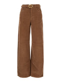 Brown Relaxed Flat Front Pant 1