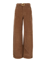 Brown Relaxed Flat Front Pant 1