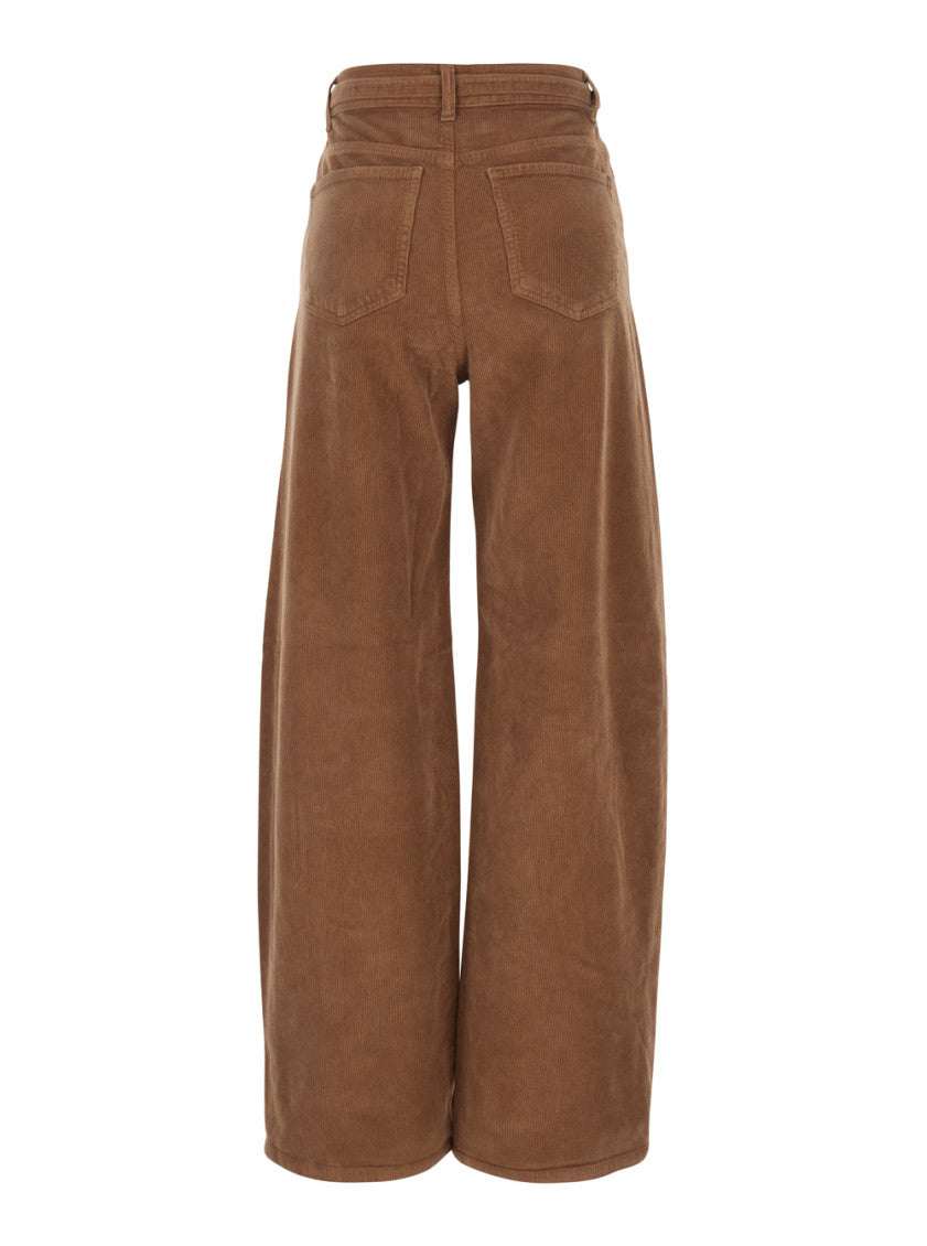 Brown Relaxed Flat Front Pant 2