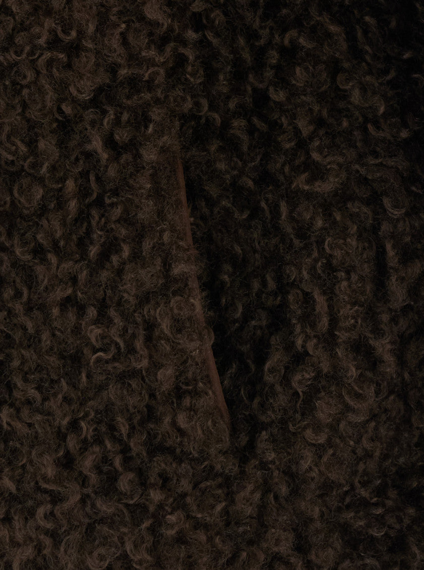 Brown Textured V Neck Cardigan 3