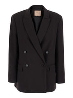 Dark Brown Peaked Lapel Blazer 1