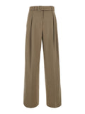 Beige Tailored Pleated Pant 1