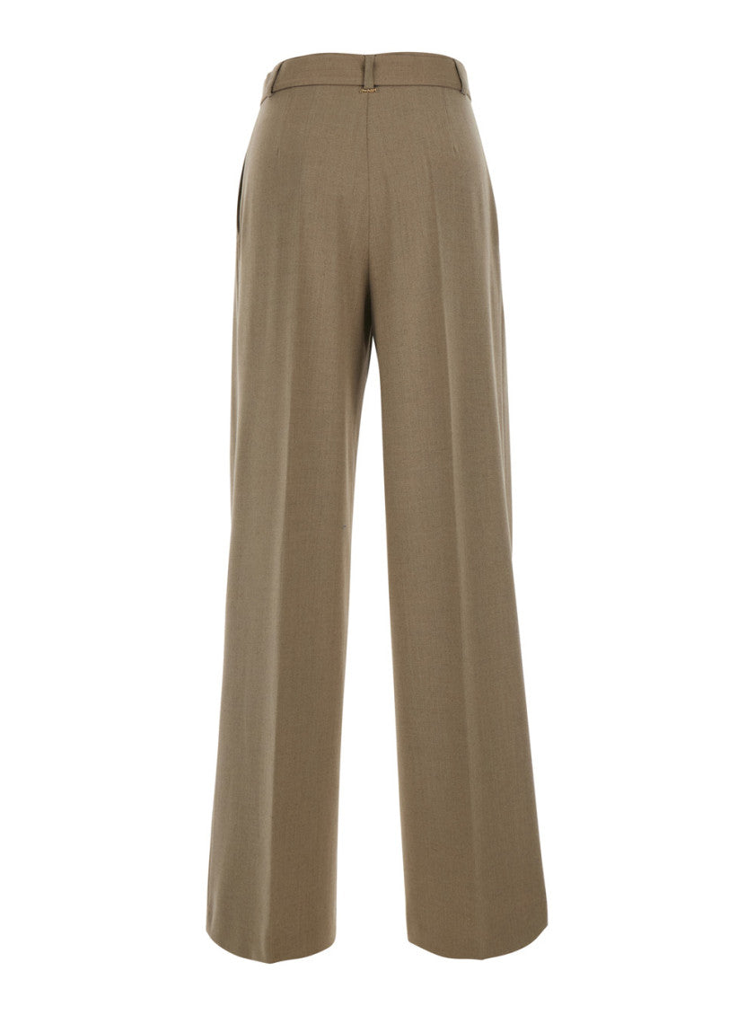 Beige Tailored Pleated Pant 2