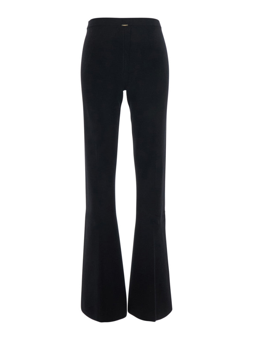 Black Regular Flared Pants 2