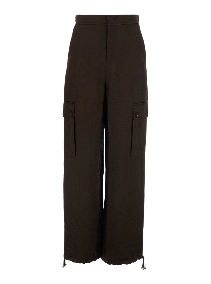 Brown Regular Cargos Pants 1