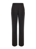 Dark Brown Relaxed Pleated Pants 1