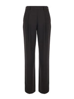 Dark Brown Relaxed Pleated Pants 1