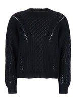 Black Knitted Crew Neck Sweater 1