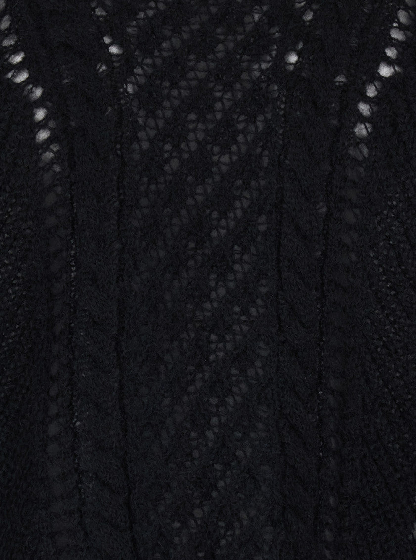 Black Knitted Crew Neck Sweater 3