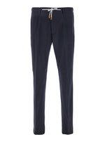 Dark Navy Drawstring Trousers 1
