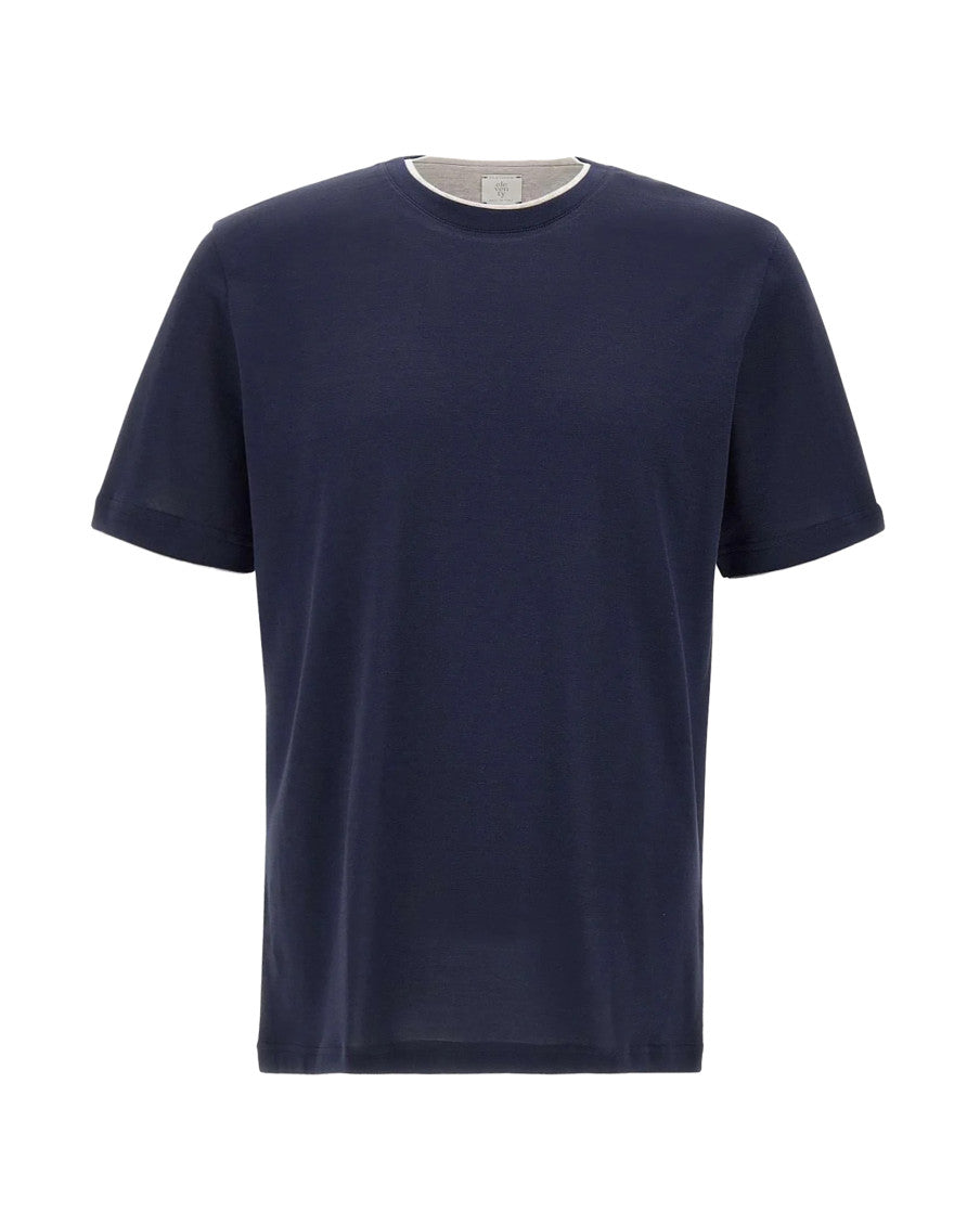 Navy Blue Crew Neck T-Shirt 1