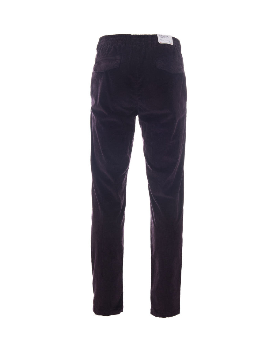 Purple Regular Drawstring Pants 2