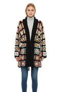 Multicolor Crochet Shawl Neck Cardigan 1