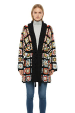 Multicolor Crochet Shawl Neck Cardigan 1