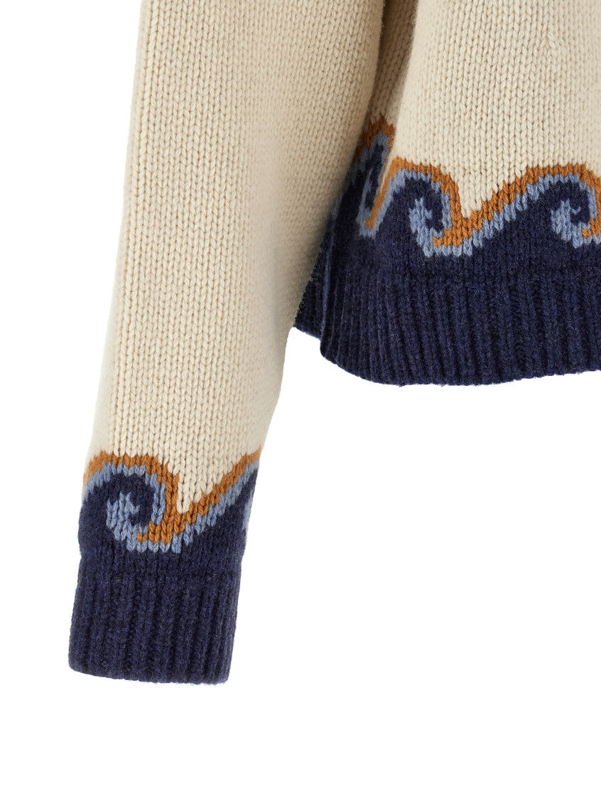 Multicolor Jacquard Turtle Neck Sweater 4