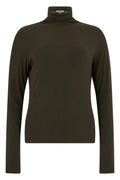 Green Solid Turtle Neck Top 1