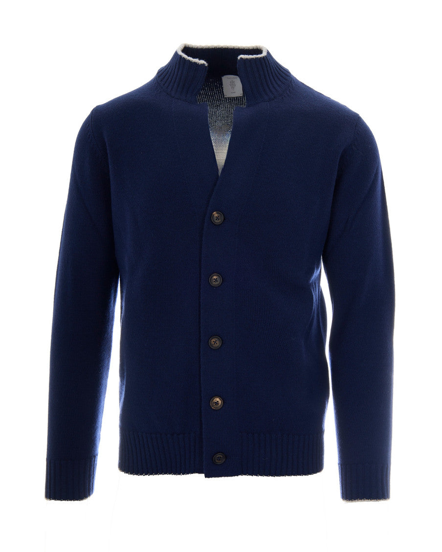 Blue Button-Up Cardigan 1