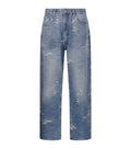 Blue Loose Distressed Jeans 1
