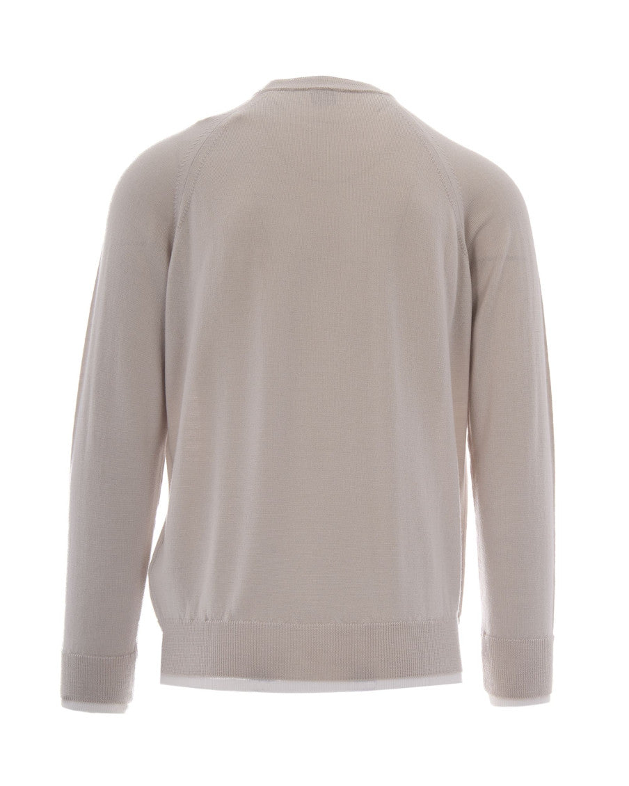 Light Beige Knitted Sweater 2