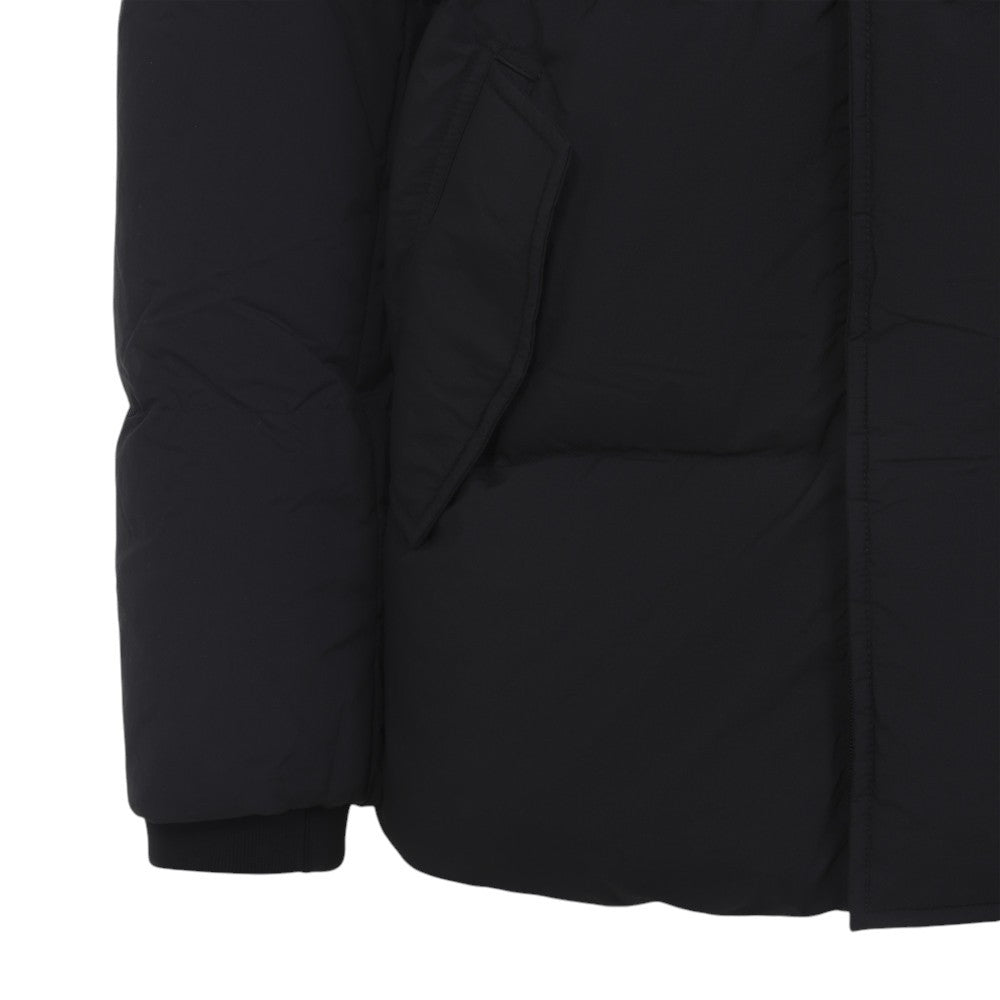 Black Quilted Hood Jacket 3