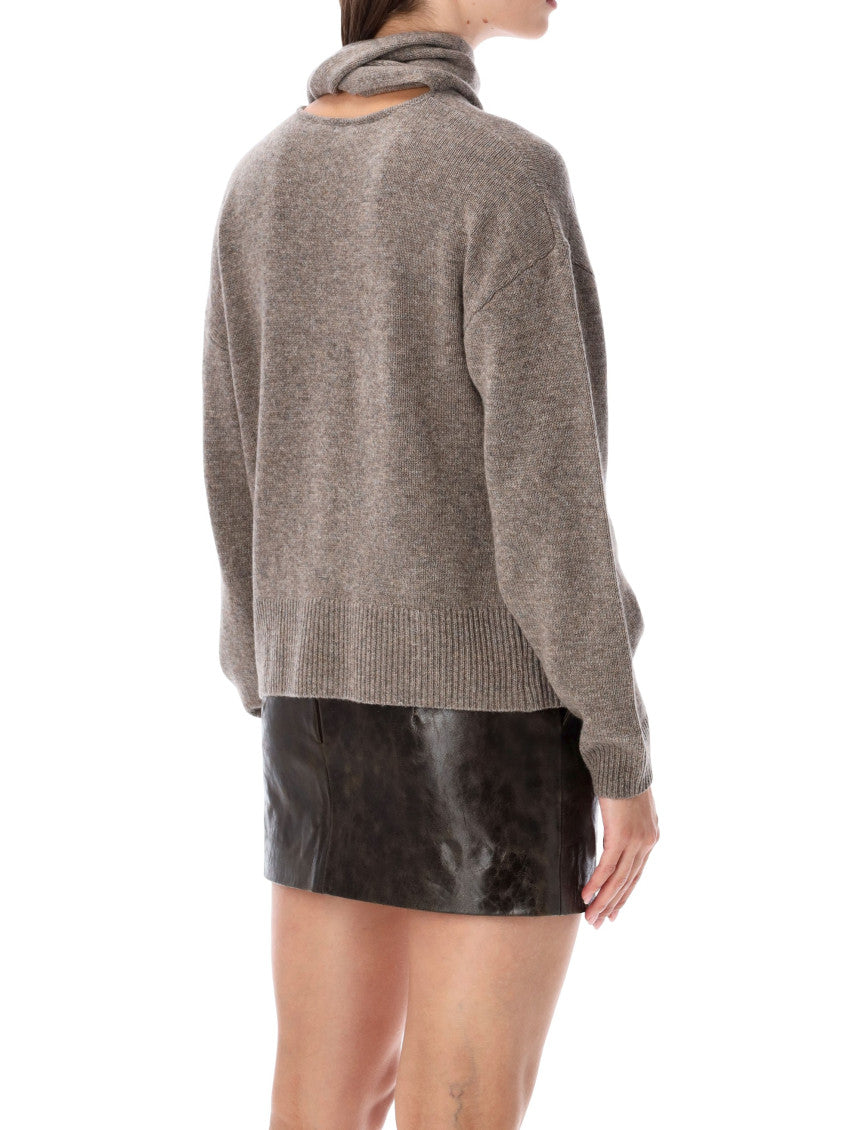 Grey Knitted Turtle Neck Sweater 2