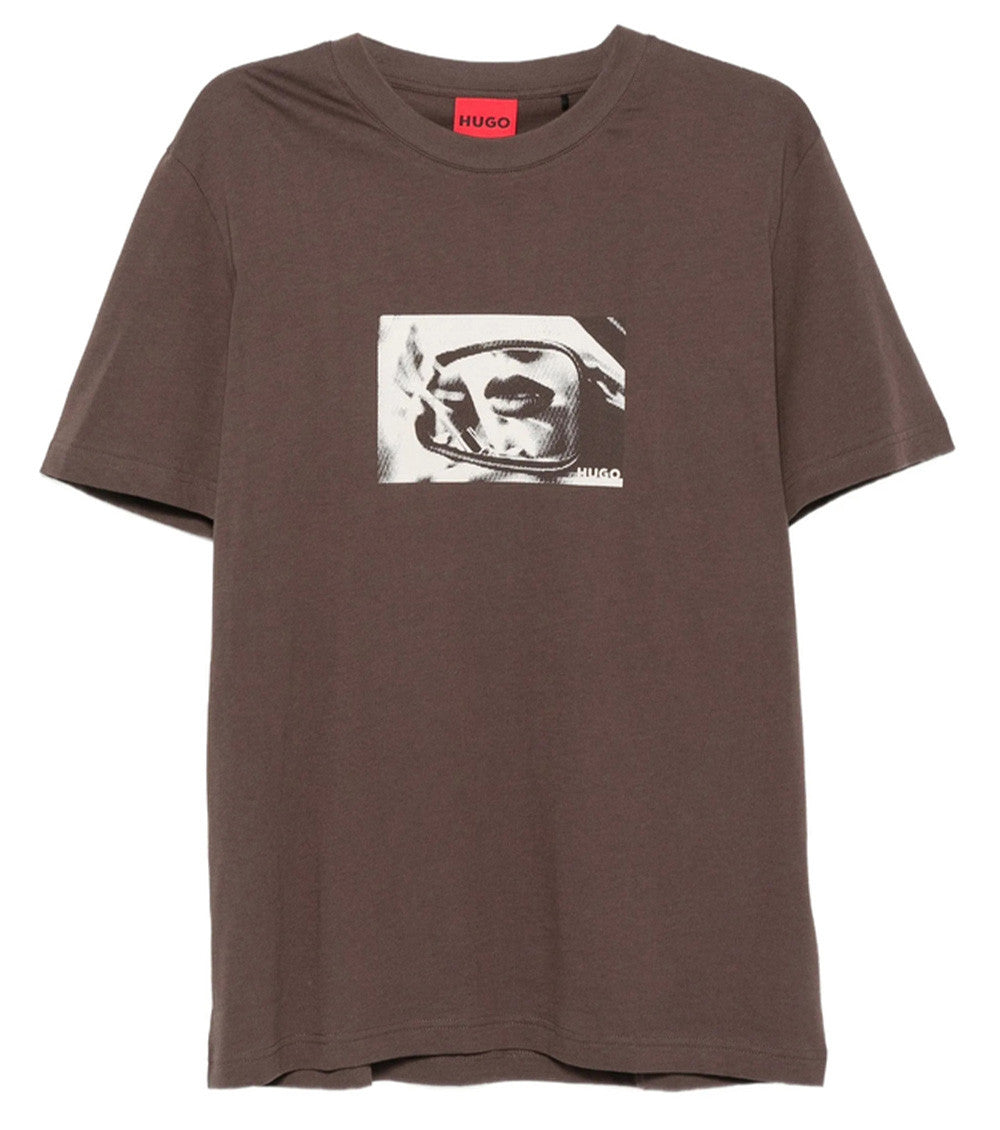 Brown Graphic Print T-Shirt 1