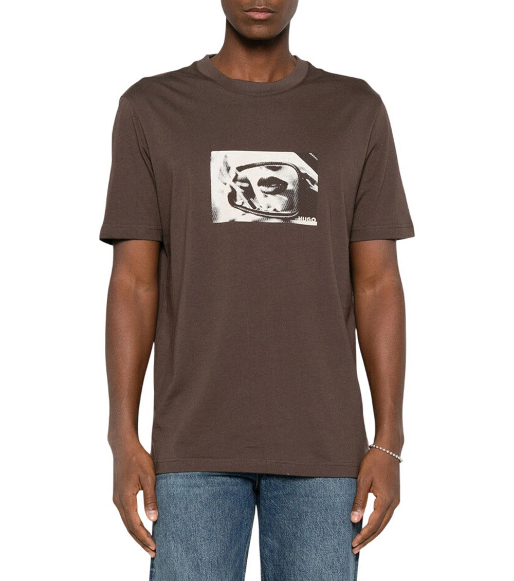Brown Graphic Print T-Shirt 2